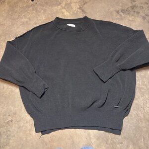 Abercrombie & Fitch Gray Oversized Soft AF Knit Sweater Slouchy Fit Womens M